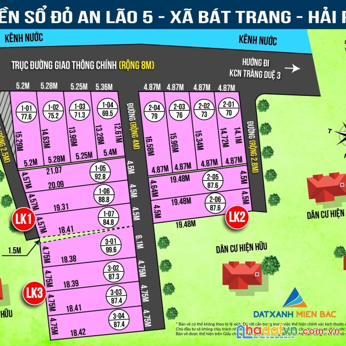 Bán lô góc 2 mặt tiền bát trang- an lão