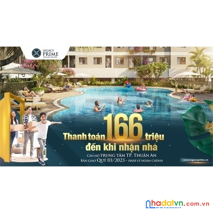 Hoàn thành ước mơ nhà ở chỉ từ 166 triệu
căn hộ legacy prime - ngay vsip 1 tp. thuận an, bình