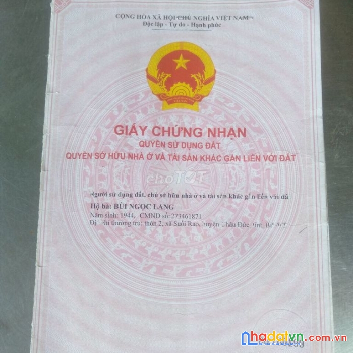 Cần bán nhanh lô đất làm khu nghỉ dưỡng tại bà rịa – vũng tàu