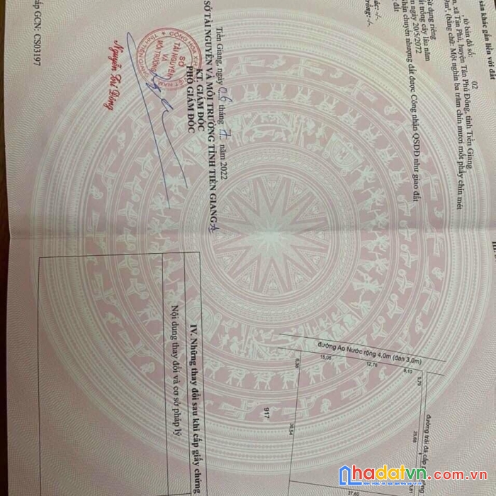 Chính chủ cần bán lô đất 2 mặt tiền vị trí đẹp tại tân phú