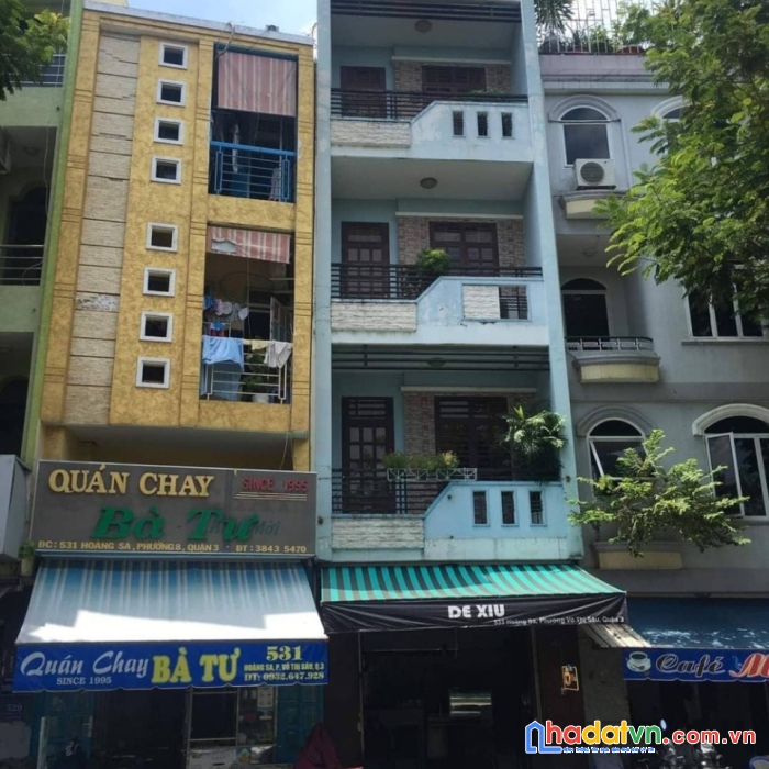 Mt 531-533 hoàng sa, p.6,  quận 3, 7.7x12m, trệt, 3 lầu