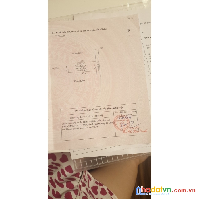 Cần nhượng lại căn nhà dt50m2 x 04 tầng, ngay sau nhà mặt đường bùi thị từ nhiên, hướng chính đông,