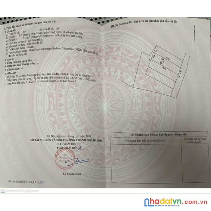 Chính chủ cần bán mảnh đất nguyễn lam phường phúc đồng, long biên hà nội