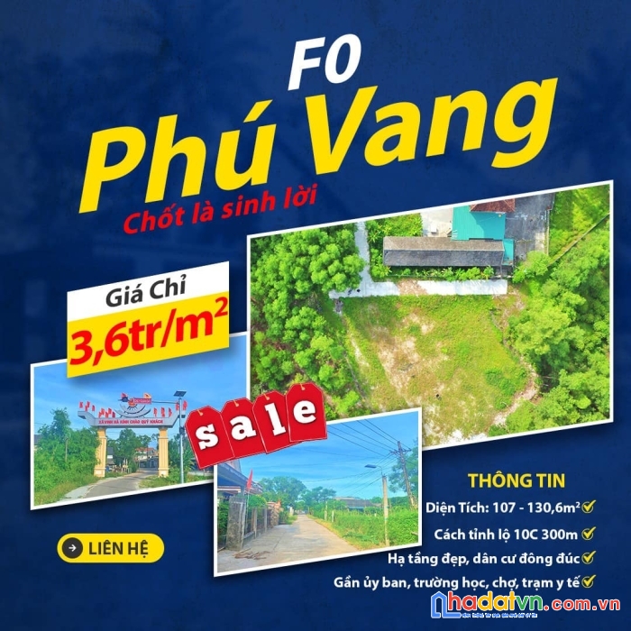 Tặng ngay iphone 14 khi mua đất f0 vinh hà cách tỉnh lộ 10c 100m chỉ từ 3,6tr/m2