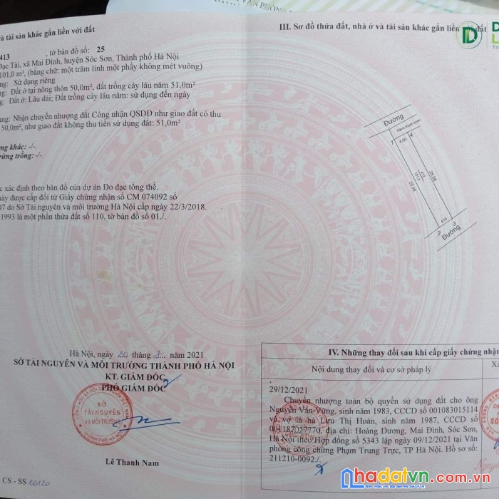 Chính chủ gửi bán nhà cấp 4 đường trục chính kinh doanh đạc tài, mai đình, sóc sơn, hà nội. 2 mặt