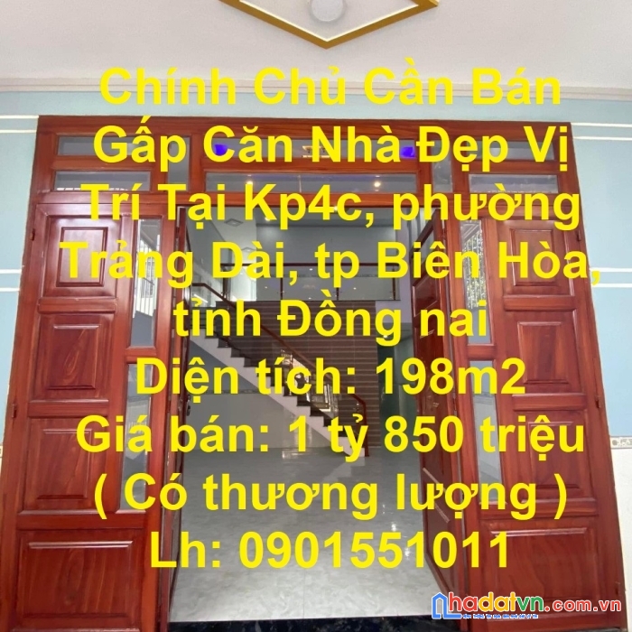 Chính chủ cần bán gấp căn nhà đẹp vị trí tại biên hòa-đồng nai