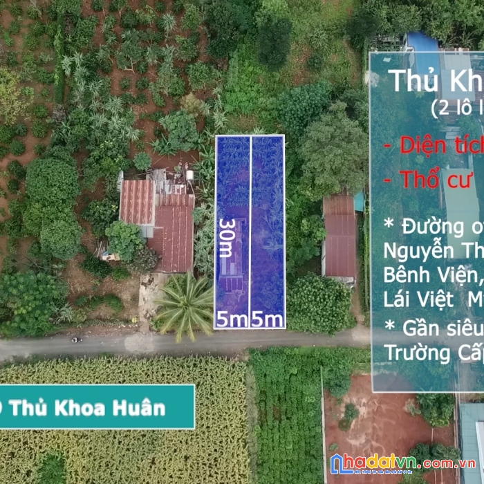 2 lô liền kề hẻm cấp 1 thủ khoa huân giá chỉ 1,5 tỷ