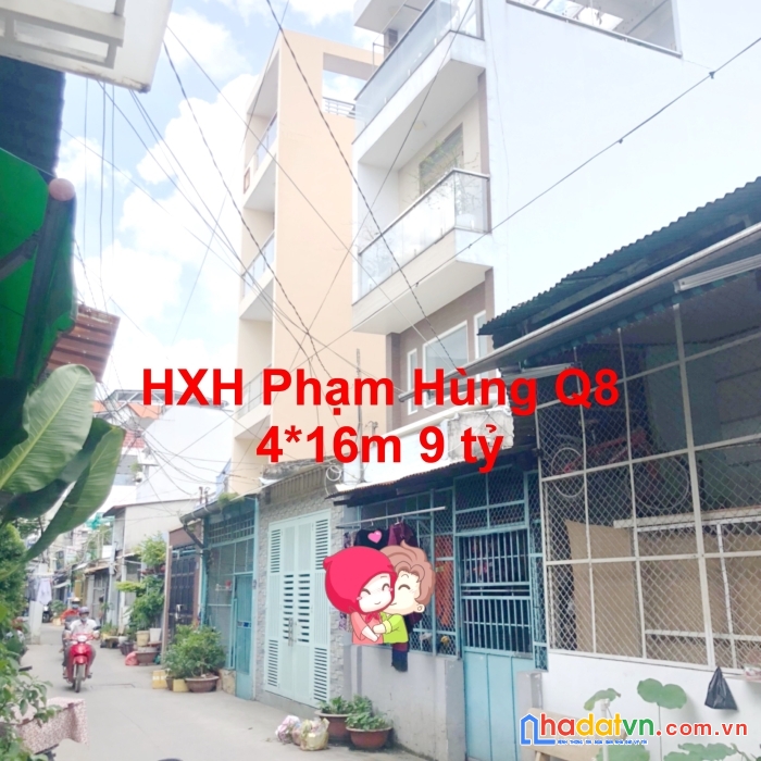 Nhà bán hxh 5m đường phạm hùng phường 4 - quận 8 - giá 9 tỷ