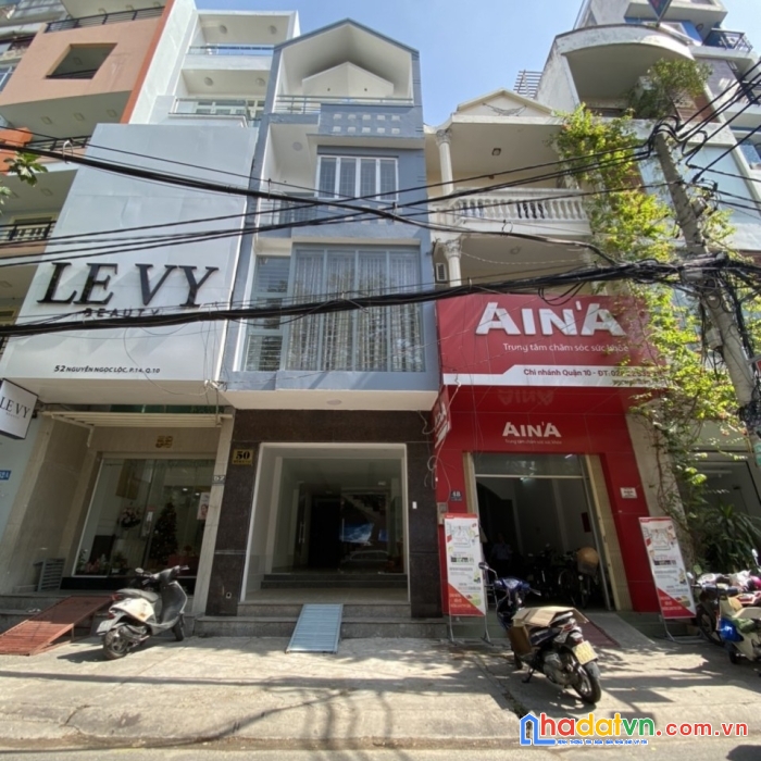 Mặt tiền đường 50 nguyễn ngọc lộc, p. 14, q. 10, 4.2x24m, trệt, 3 lầu, sân thượng, hđ thuê