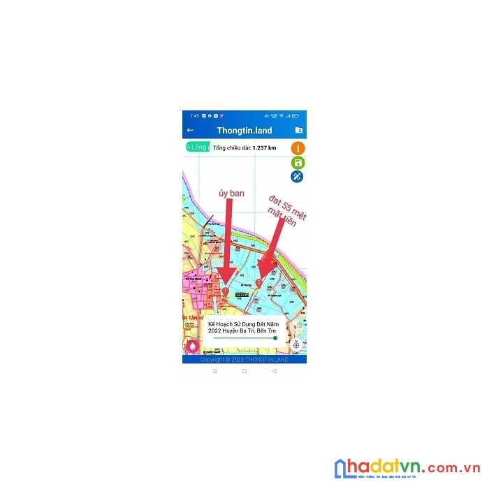 Đất gần ủy ban mới xã tân xuân và cách huyện lộ khoảng 400m