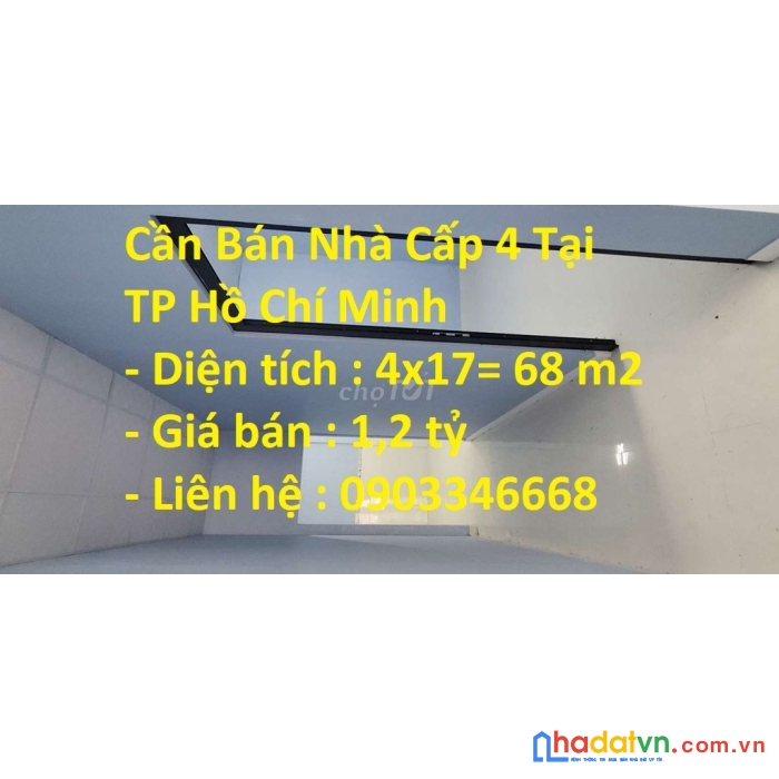 Cần bán nhà cấp 4 tại tp hồ chí minh