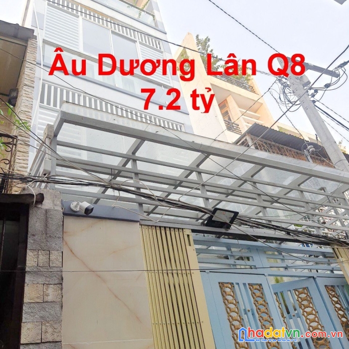 Nhà bán hẻm 181 âu dương lân 4 tầng p2 q8 giá 7tỷ2