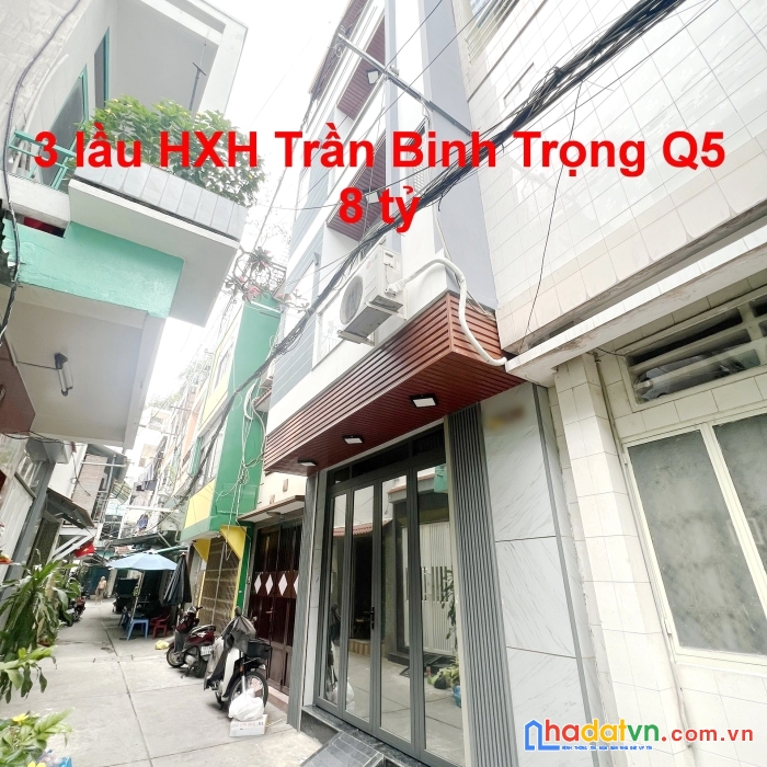 Nhà 4 tầng hẻm xe hơi đường trần bình trọng phường 1 quận 5