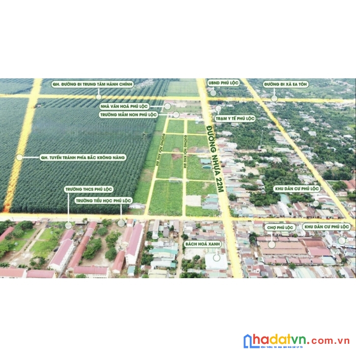 Cần bán lô đất đường hùng vương , xã phú lộc – krông năng