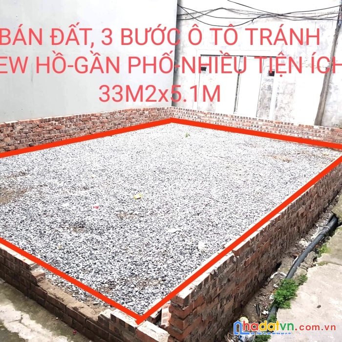 Bán đất hoa hậu ngọc lâm-lb, ô tô tránh sau 1 nhà, view hồ, tiện ích, 33m2x5.1m