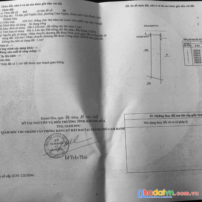 Bán lô đất nghĩa phú cam an nghĩa cam lâm cam ranh khánh hòa