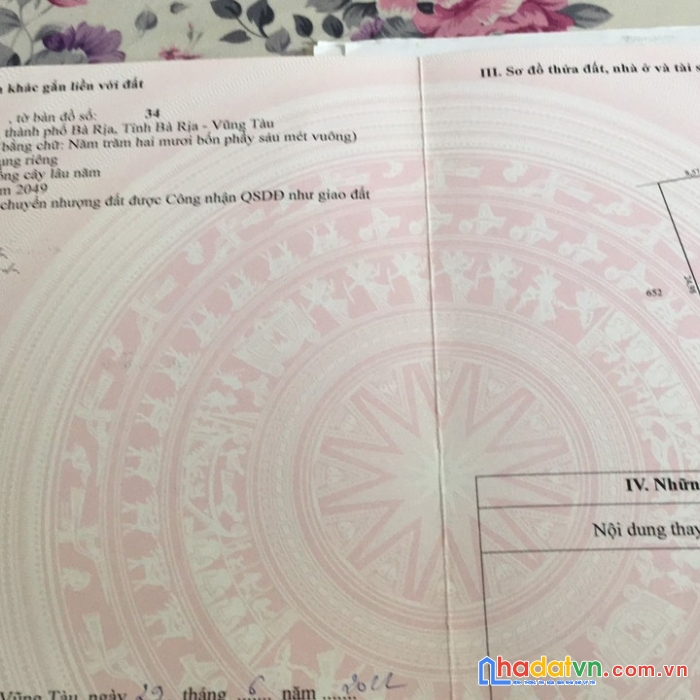 Bán lô đất 525 long phước tp bà rịa