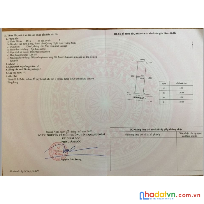 Chính chủ cần bán gấp lô đất thuộc dự án tăng long angkora park, đường mỹ trà mỹ khê, tịnh long,