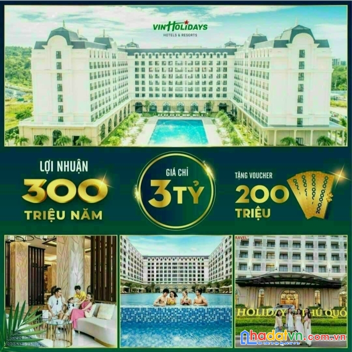 Căn hộ khách sạn chỉ 3 tỷ có hợp đồng thuê 25tr/th tại vinholidays 2