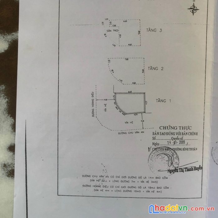 Nhà mặt tiền hoàng diệu 3 tầng  2 mặt tiền, 6.x tỷ