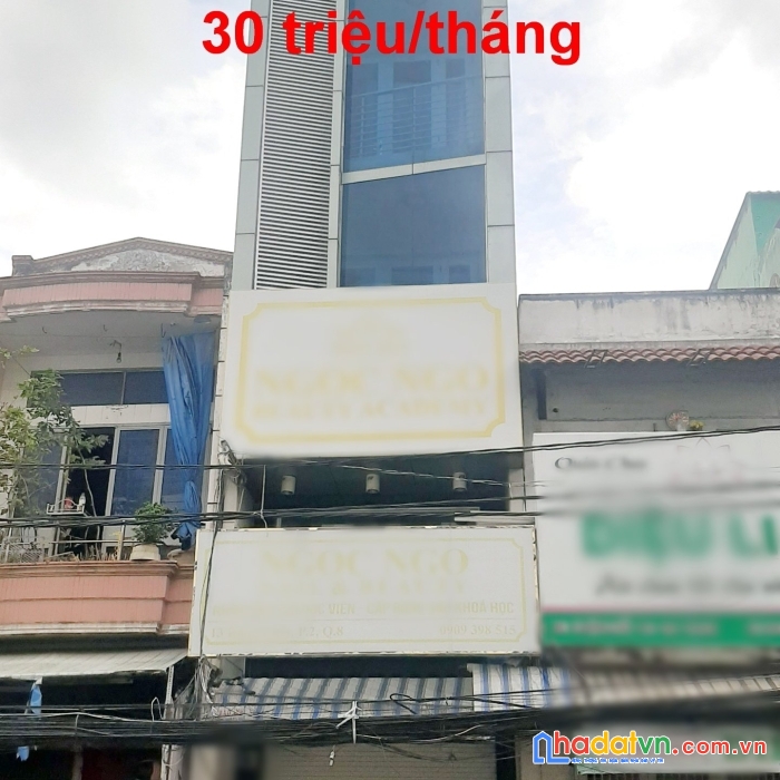 Cho thuê nhà nguyên căn 5 tầng mt đường đặng chất p2q8. giá 30 triệu