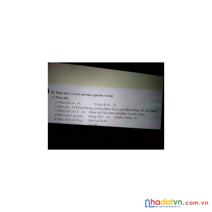 Chính chủ cần bán lô đất đẹp thành phố hải phòng