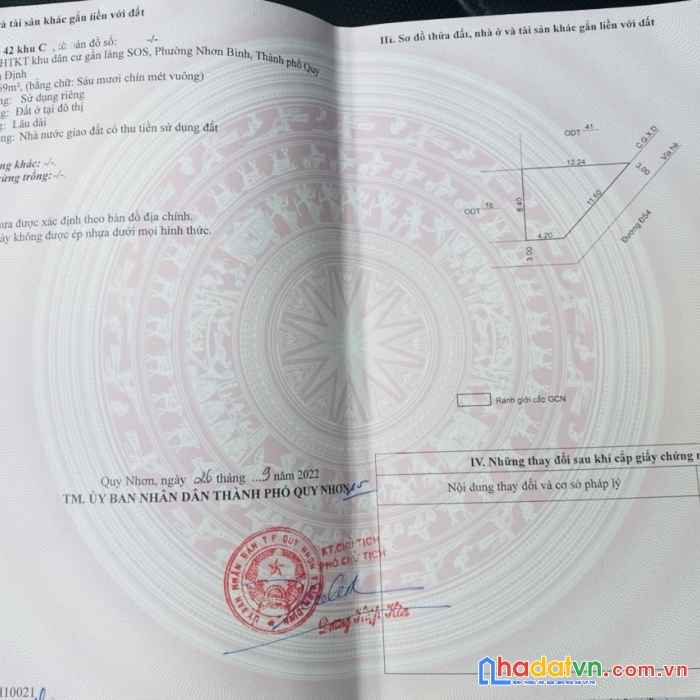 Chính chủ bán lô góc tại phường nhơn bình, tp quy nhơn