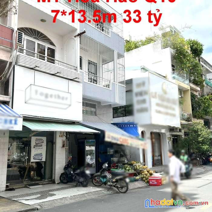 Bán nhà mặt tiền kd hoà hảo p5q10 7x13,5m giá 33 tỷ