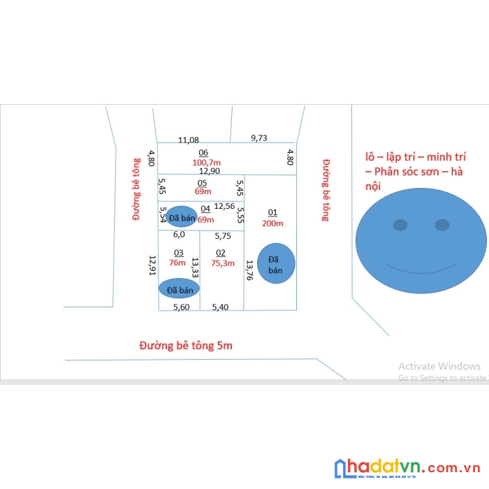 Bán gấp siêu phẩm phân lô tại lập trí minh trí sóc sơn  diện tích từ 69m2 đến 100m2 - lh  -
