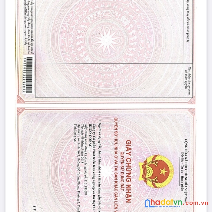 Cần bán lô góc 2 mặt tiền dt 7,5x20m.