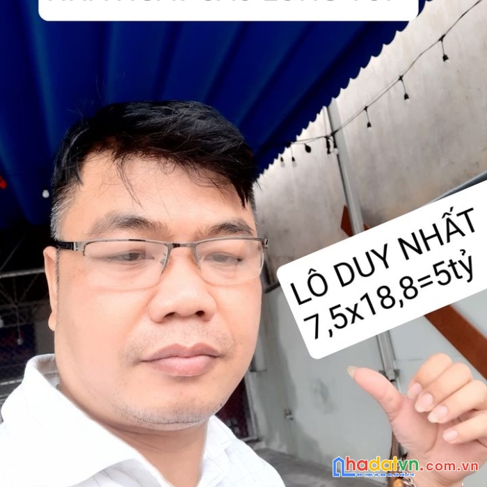 1 lô duy nhất 7,5 x 18,8 có 5 tỷ trần thị hè hiệp thành quận 12 tphcm