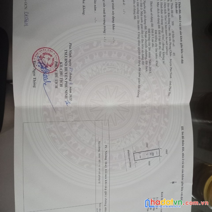Cần tiền bán nhanh lô đất tại khu đồng giao – thị trấn phong châu – huyện phù ninh – tỉnh phú thọ.