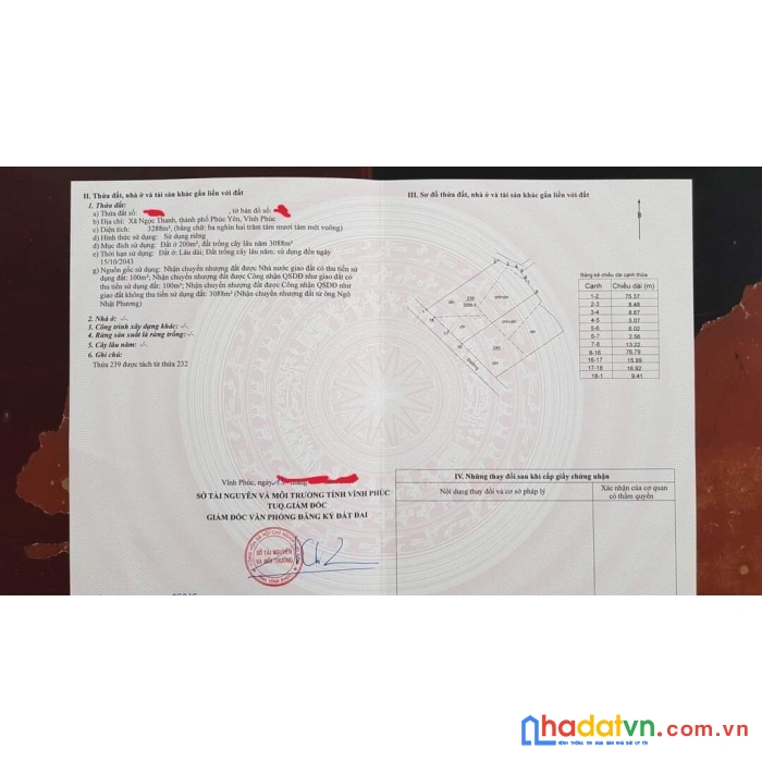 Bán khuôn viên nghỉ dưỡng 3288m2 tai ngọc thanh phúc yên vĩnh phúc  - lh - 0399786838