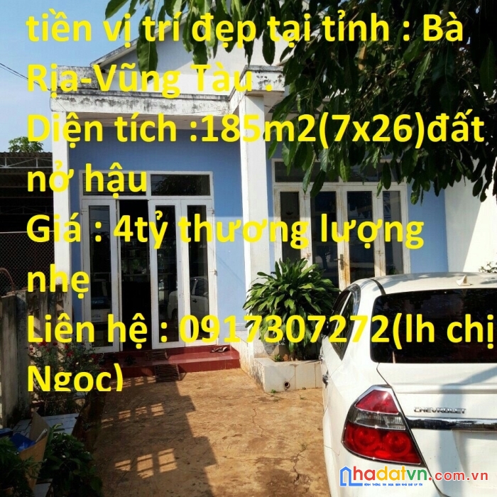 Chính chủ cần bán nhà mặt tiền vị trí đẹp tại tỉnh : bà rịa-vũng tàu .