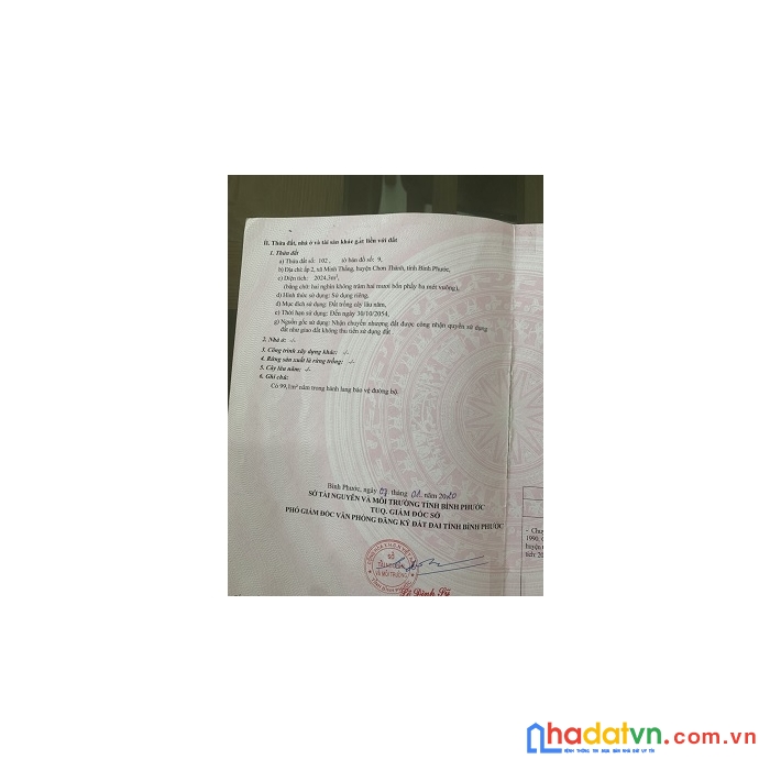 Cần bán đất phân lô khu vực minh thắng - thị xã chơn thành - bình phước .