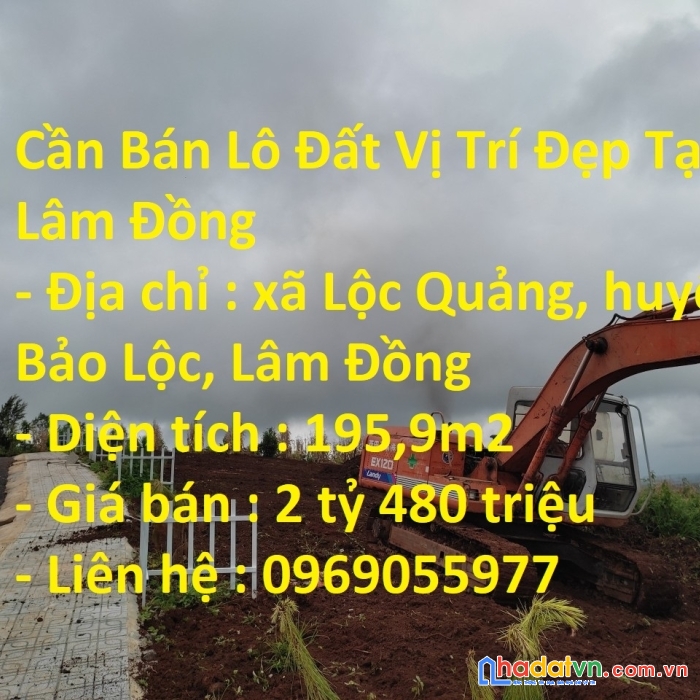 Cần bán lô đất vị trí đẹp tại lâm đồng