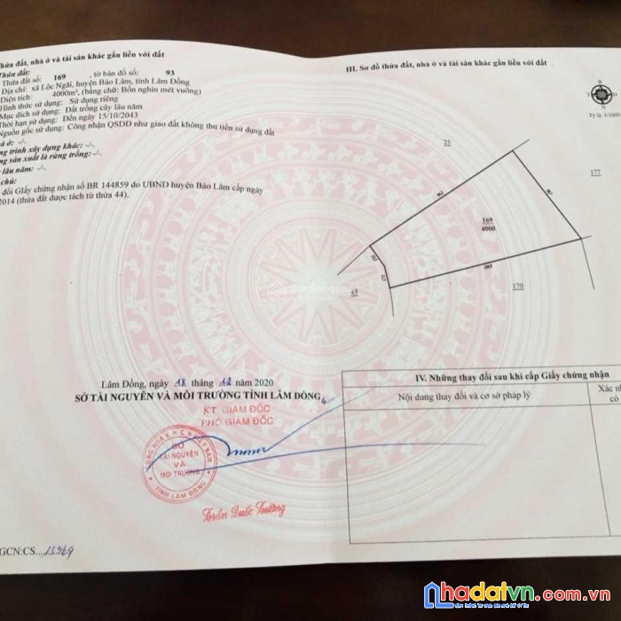 Bán đất xã lộc ngãi, bảo lâm, lâm đồng