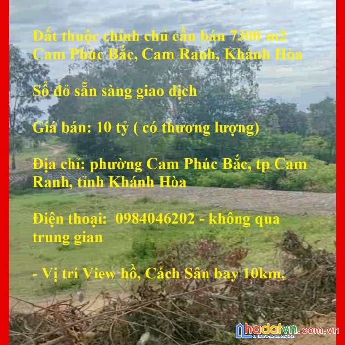 Cần vốn nên bán đất phường cam phúc bắc, cam ranh, khánh hòa