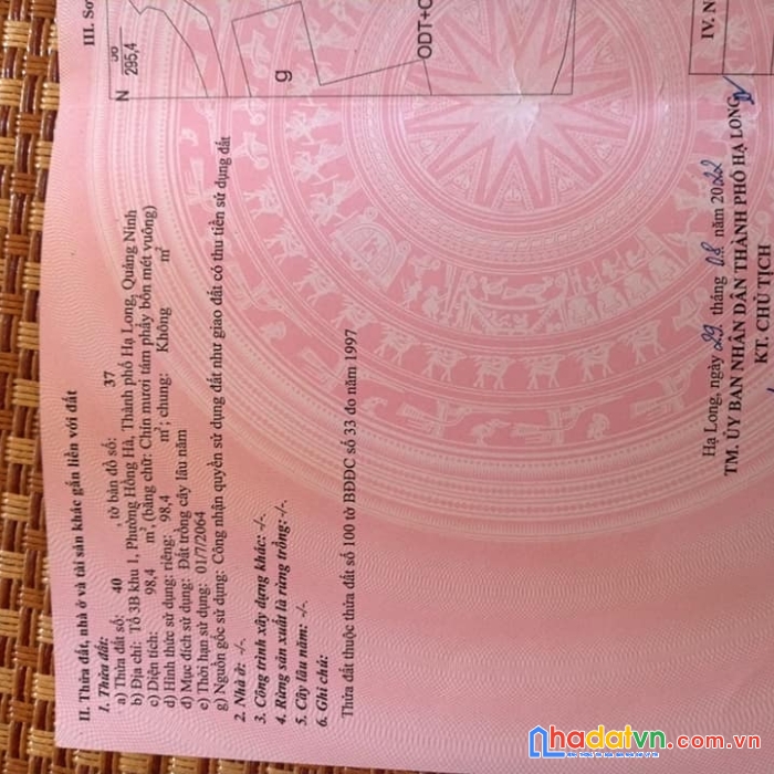 Chính chủ cần tiền bán nhanh lô đất tại tổ 3b khu 1 – phường hồng hà – tp hạ long – tỉnh quảng