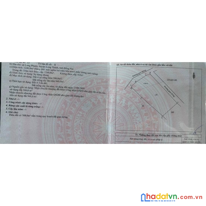 Bán đất cực đẹp 2 mặt tiền, long phước, long thành