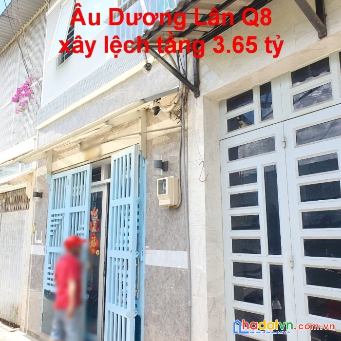 Nhà nở hậu hẻm âu dương lân p3q8. trệt,lầu. giá 3,65 tỷ tl ít