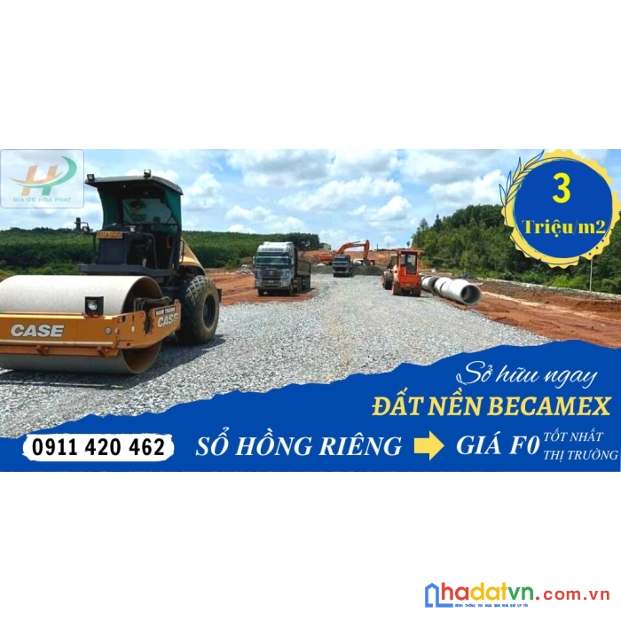 Bán đất kế ngay kcn becamex giá chỉ hơn 3triệu/m2