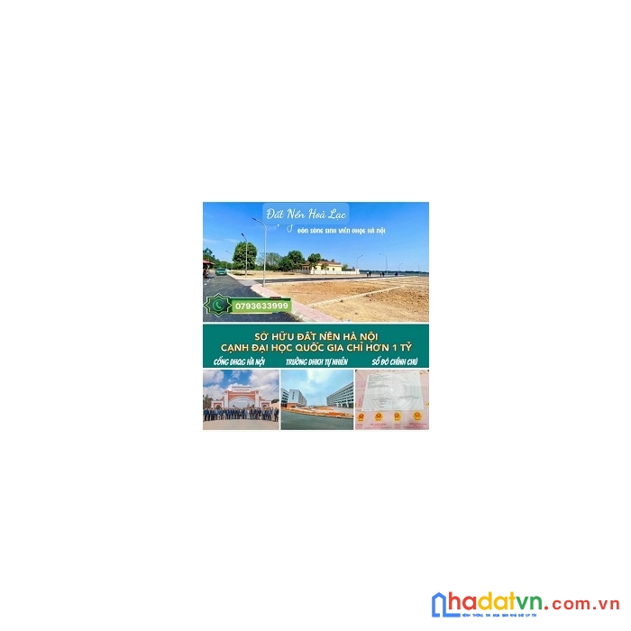 Hot hot hot -đón đầu làn sóng đầu tư trung dài hạn- siêu phẩm duy nhất còn lại tại hòa lạc