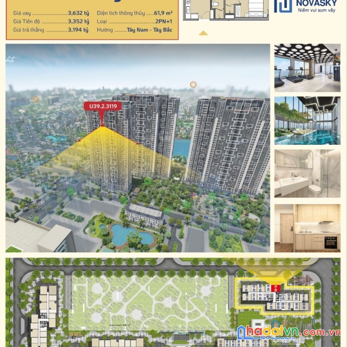 Mở bán căn góc 19 tòa d 2pn 62m2 rẻ nhất masteri west heights  3.19 tỷ