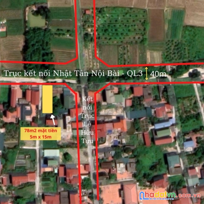 Sổ đỏ 78m ( đầu giường-trong két-vuông vắn) - thôn khê nữ, đông anh, hà nội - 4,4 tỷ-quy hoạch đẹp