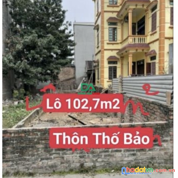 Bán đất thố bảo vân nội đông anh – 102.7m trục chính – giá rẻ