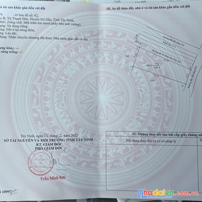 Cần bán gấp 3 nền thổ cư 100%, đã có sổ, giá 5xx, oto vào tận nơi, ngay kcn