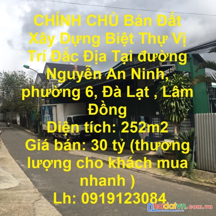 Chính chủ bán đất xây dựng biệt thự vị trí đắc địa tại đà lạt – lâm đồng