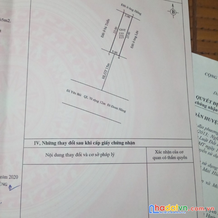 Chính chủ cần bán nhanh lô đất để giải quyết việc gia đình thuộc khu 9 xã ngọc quan – huyện đoan