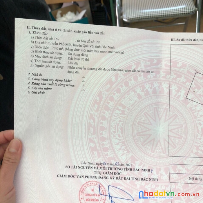 Chính chủ cần chính chủ cần nhượng lại lô đất tt phố mới quế võ bắc ninh